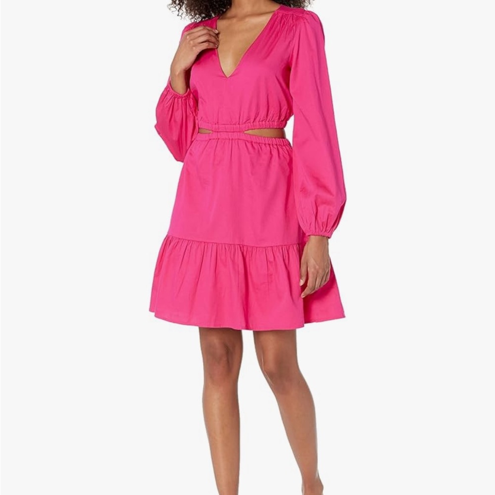 The drop Pink Long Sleeve Dress medium